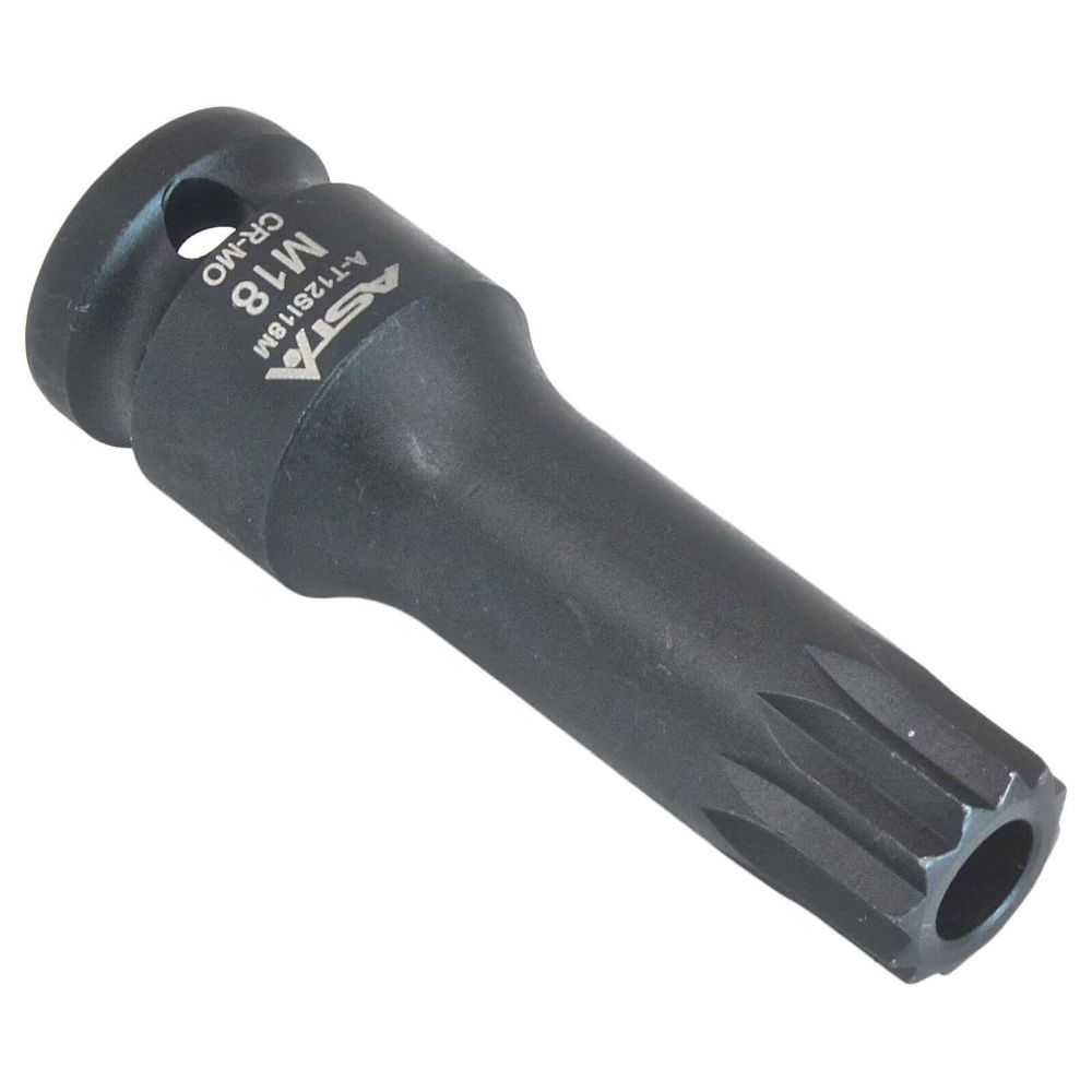 Rázová nástrčná hlavica s bitom - kľúč Spline s otvorom XZN M16 1/2''