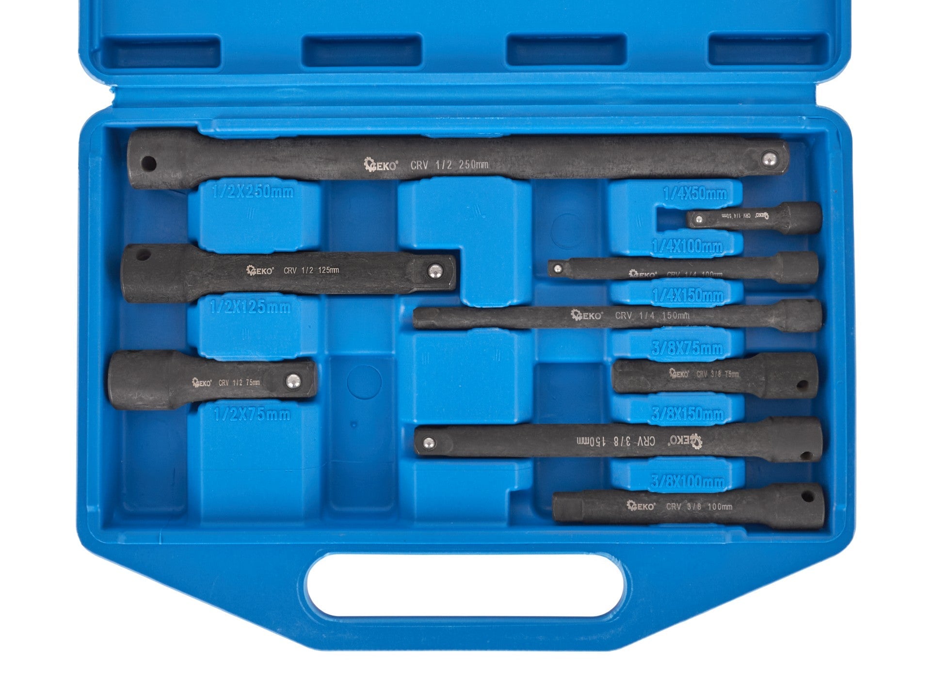 Rázové predĺženia 1/4'' 3/8'' 1/2'', sada 9ks
