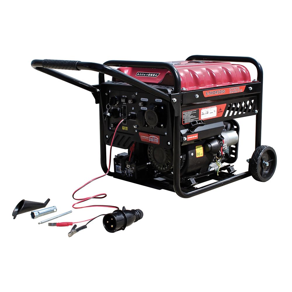 Invertorový benzínový generátor - elektrocentrála 5kW, 236 cm3, 230V Satra