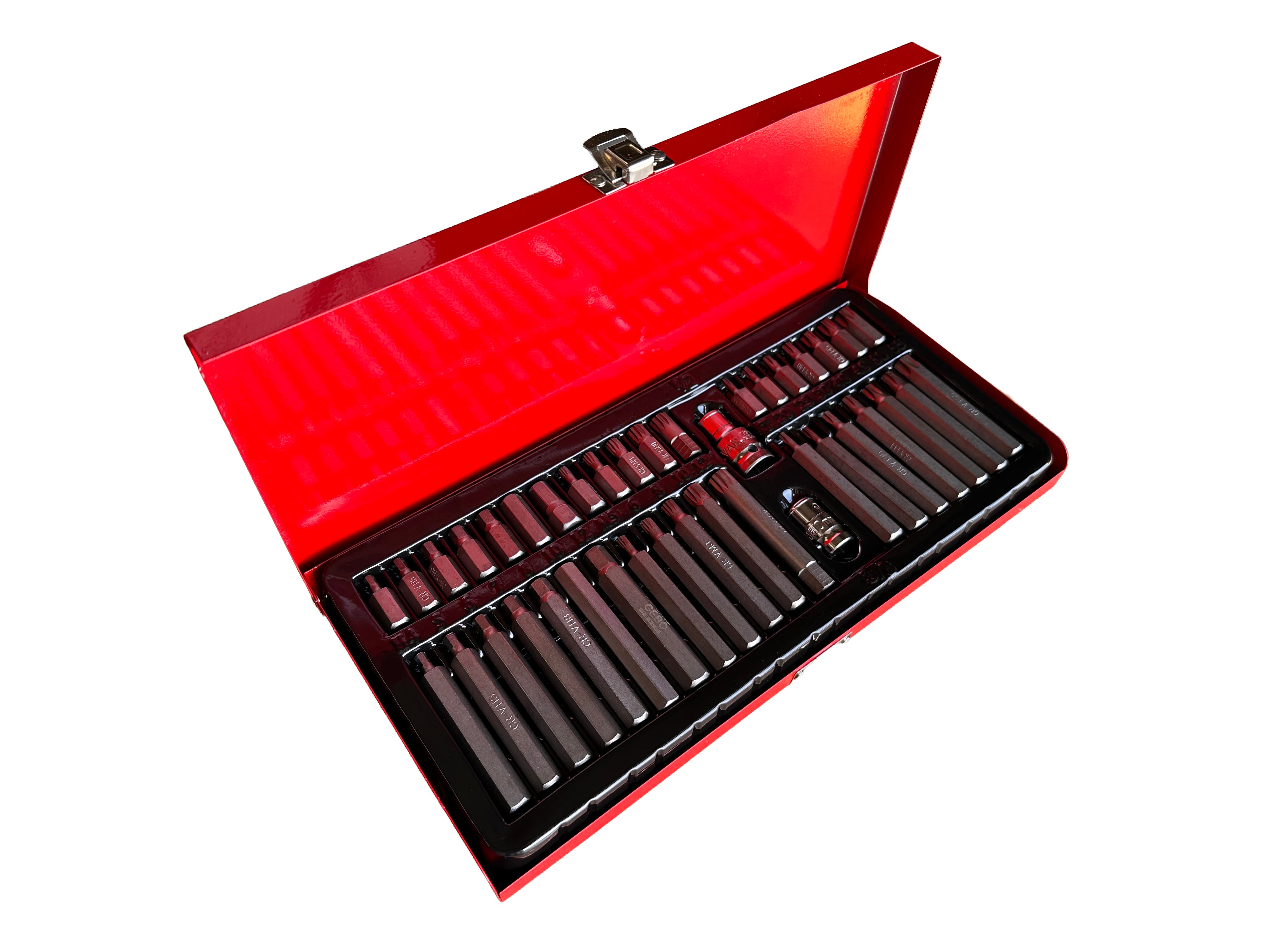 Sada bitov Imbus, Torx, XZN, Hex, Spline, 40ks, v kovovom kufríku, Gebo Tools
