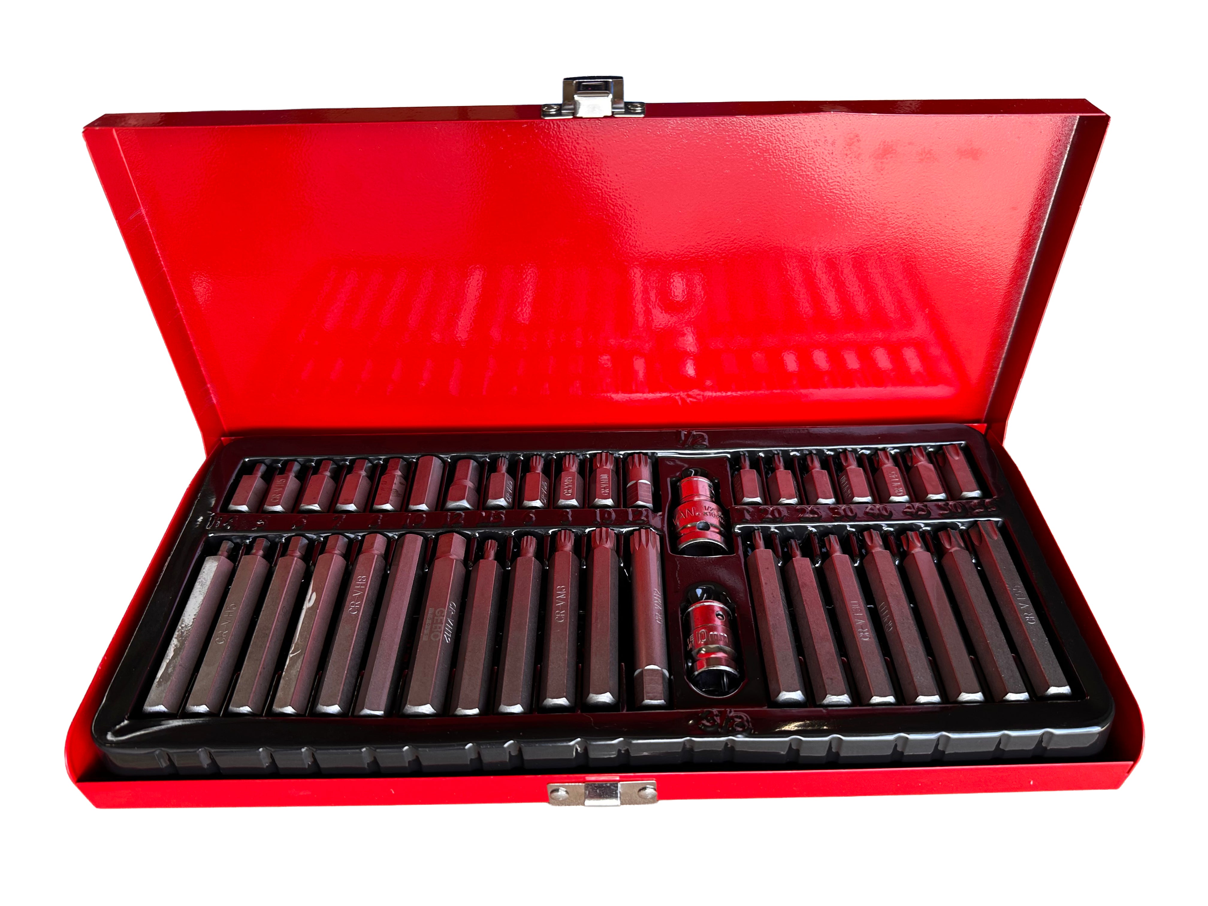 Sada bitov Imbus, Torx, XZN, Hex, Spline, 40ks, v kovovom kufríku, Gebo Tools
