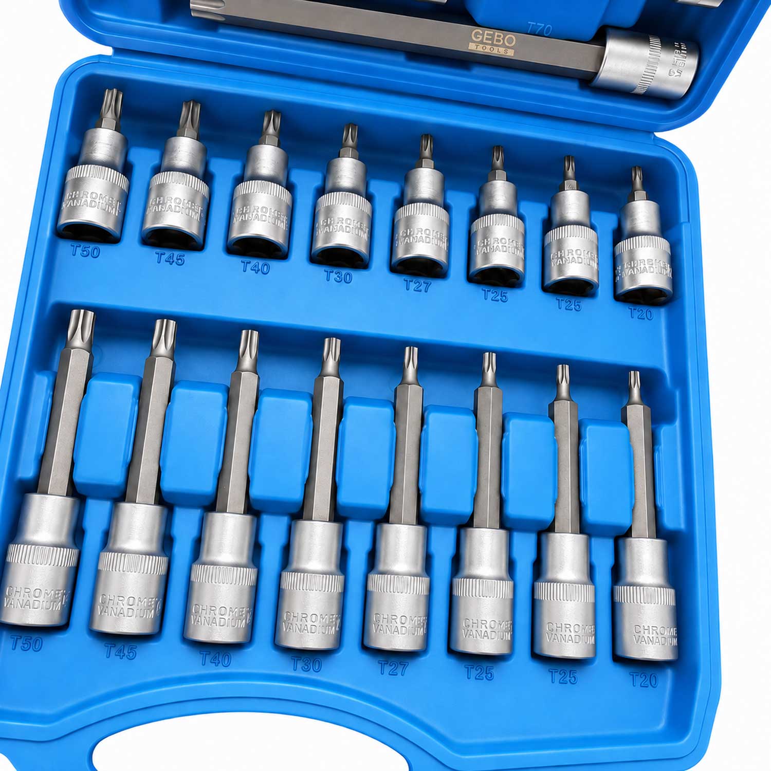 Sada dlhých bitov Torx 1/2'' 32ks, Gebo Tools