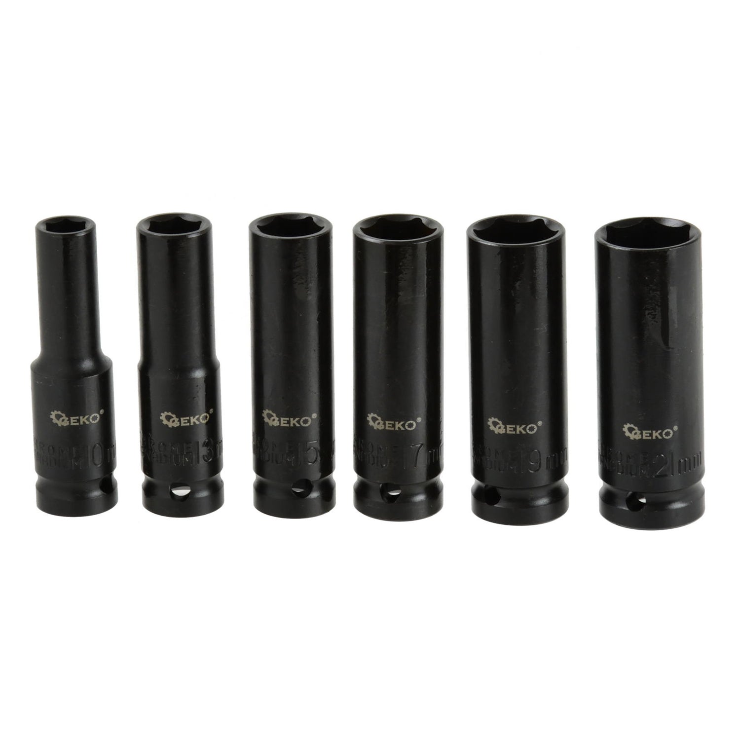 Sada dlhých rázových nástrčných hlavíc - kľúčov 1/2'', 10 - 21mm, 6ks