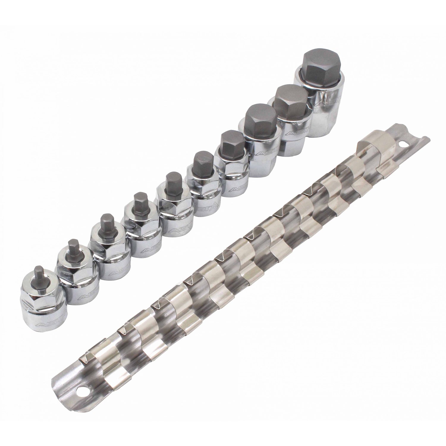 Sada šesťhranných nástrčných hlavíc - kľúčov Imbus 1/4'' - 3/8'' v palcoch, 10ks