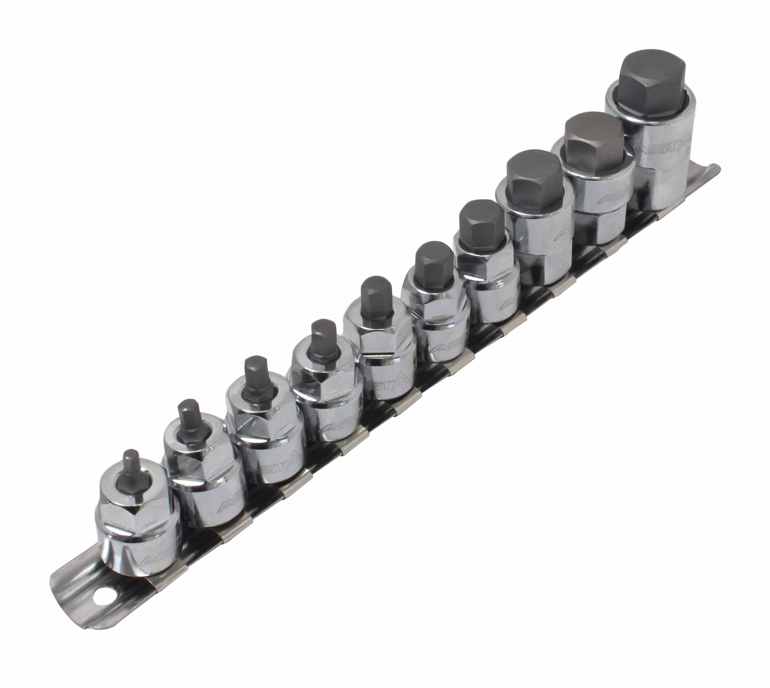 Sada šesťhranných nástrčných hlavíc - kľúčov Imbus 1/4'' - 3/8'' v palcoch, 10ks