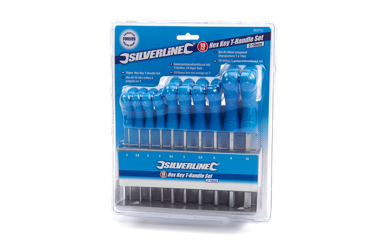 Sada imbusových kľúčov s T-rukoväťou, 2 - 10mm, 10ks