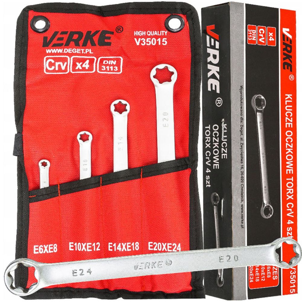Sada kombinovaných kľúčov očko Torx E6 - E24