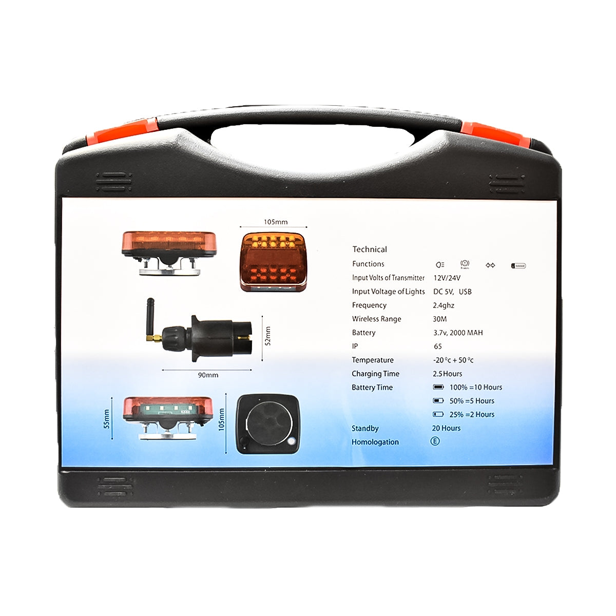 Sada magnetických svetiel s Wifi bezdrôtovým ovládaním, 12-24V, batéria 3,7V/2000mAh kábel IP65 Breckner Germany