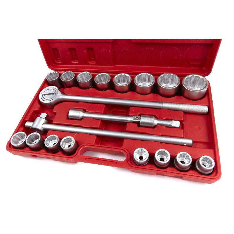 Sada nástrčných hlavíc - kľúčov 12-hran 3/4'' s račňou, 19 - 50mm, 20ks HBM Machines Holandsko