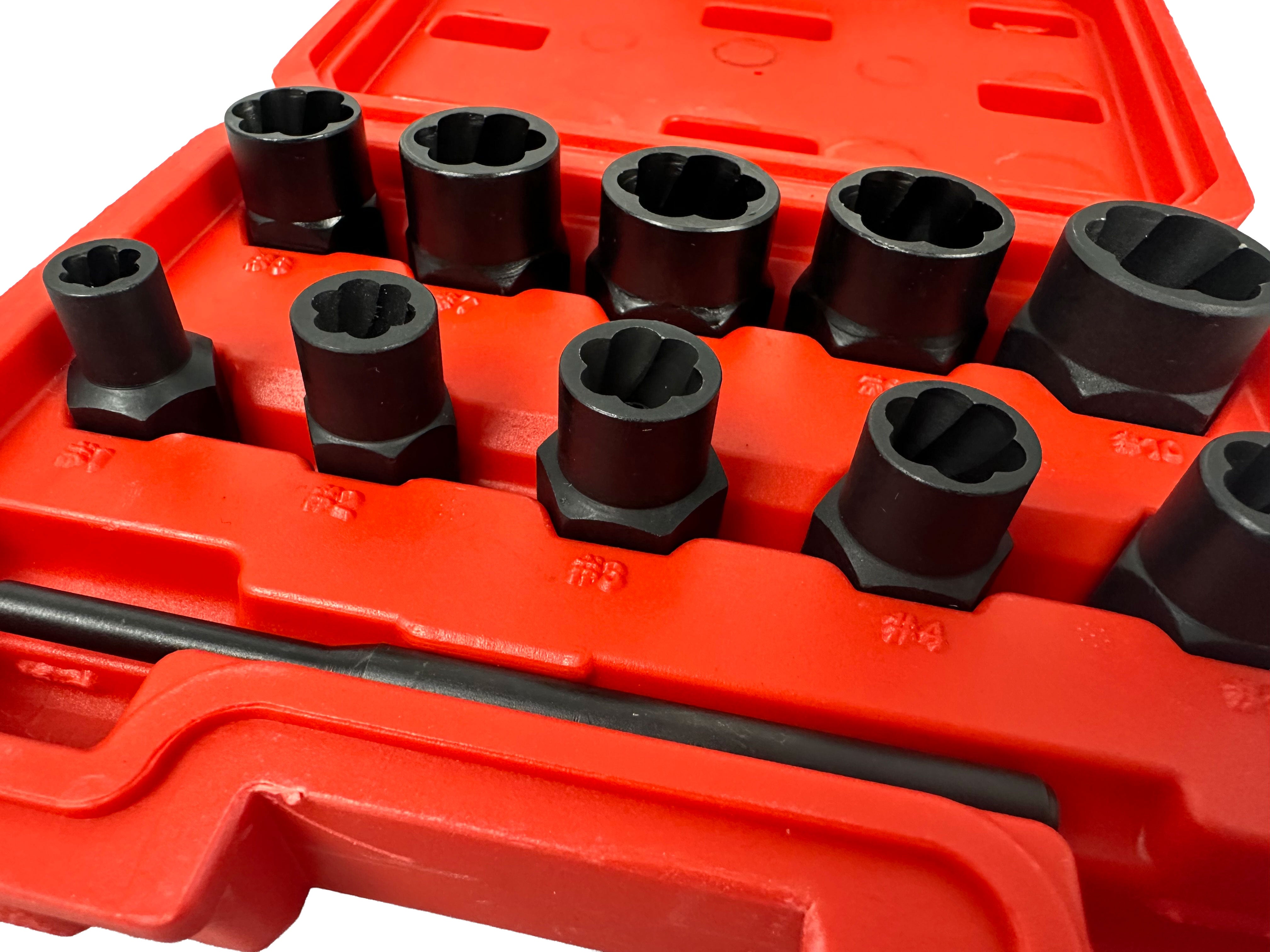 Sada nástrčných hlavíc - kľúčov na opotrebované skrutky 9 - 19mm, 11ks Gebo Tools