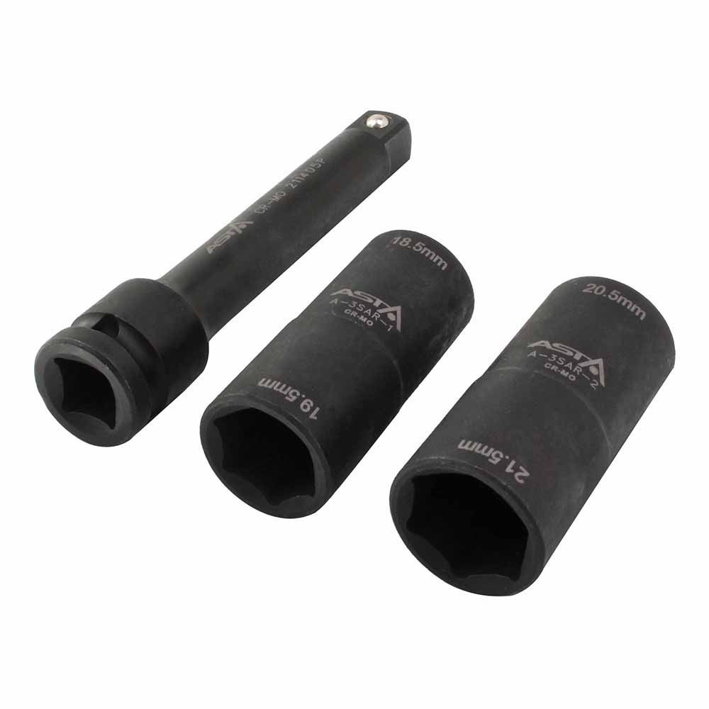 Sada rázových nástrčných hlavíc - kľúčov 1/2'' na demontáž kolies pre Ford