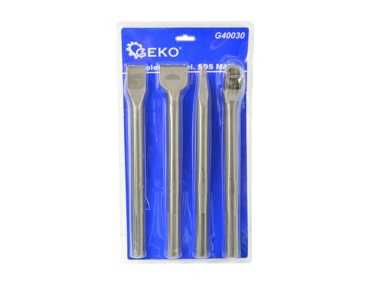 Sada sekáčov SDS Max 250mm, 4ks, Geko