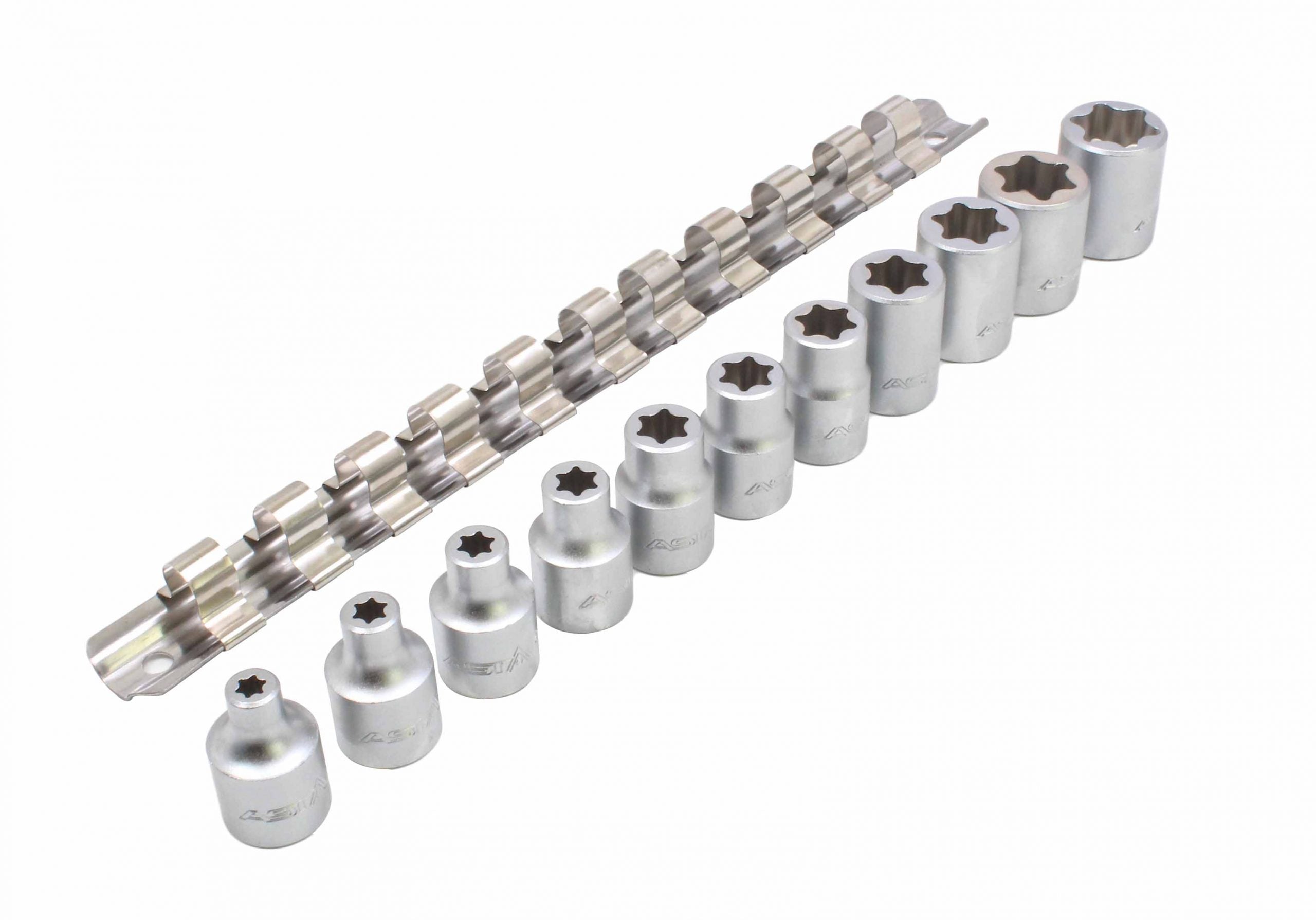 Sada Torx nástrčných hlavíc - kľúčov 3/8'', E6 - E20, 11ks