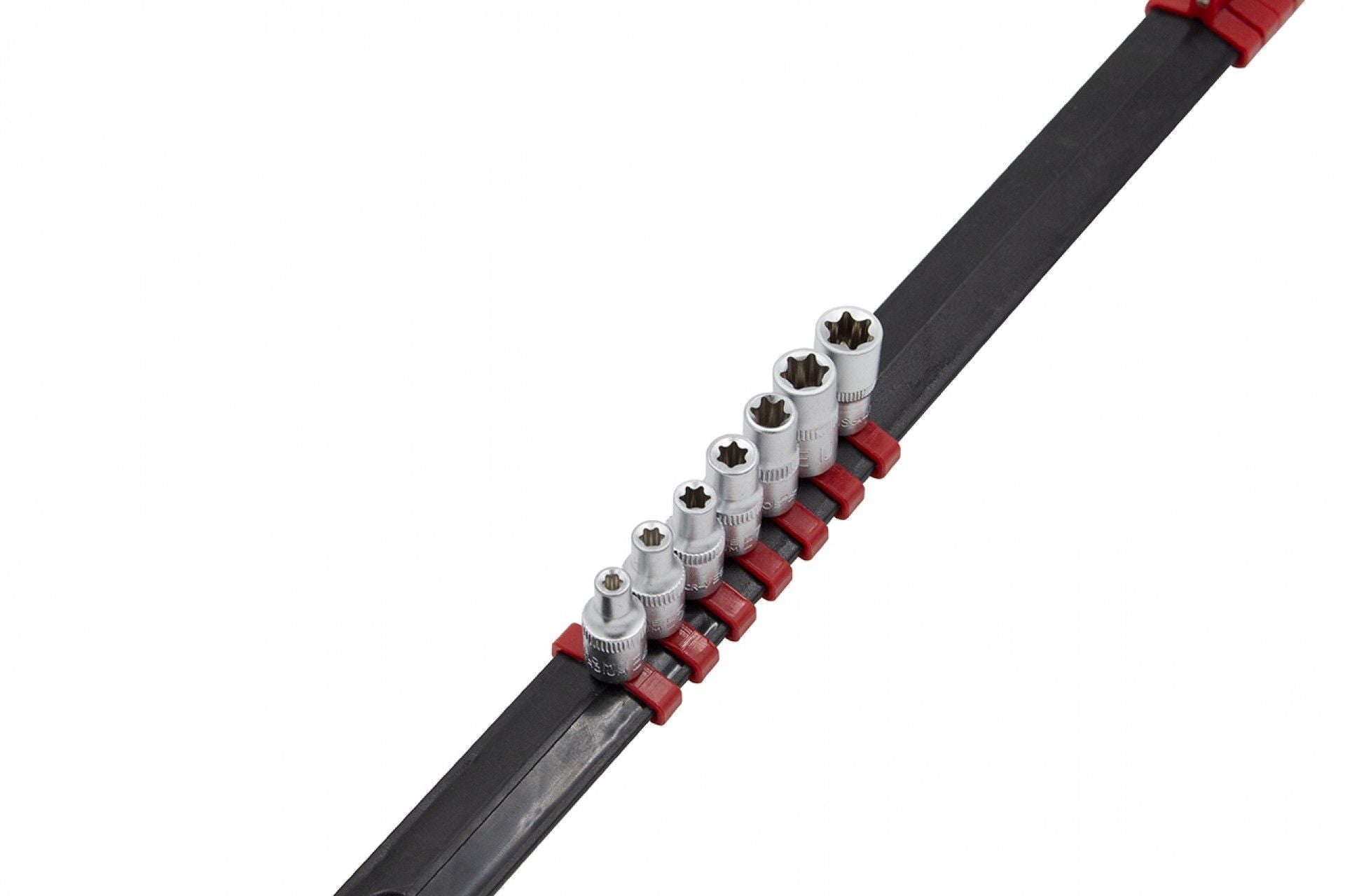 Sada Torx nástrčných hlavíc - kľúčov profil E na lište 1/4'', 7ks, E4 - E11 Kroftools
