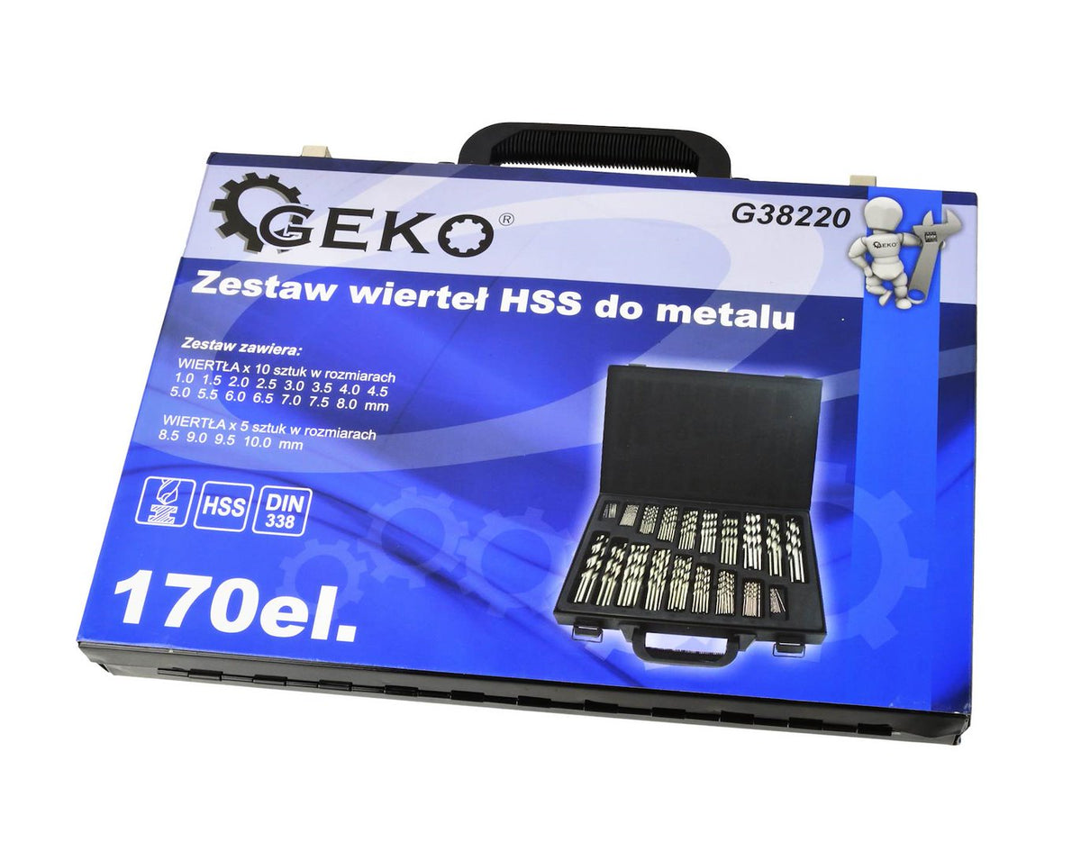 Sada vrtákov HSS do kovu, 170ks, Geko