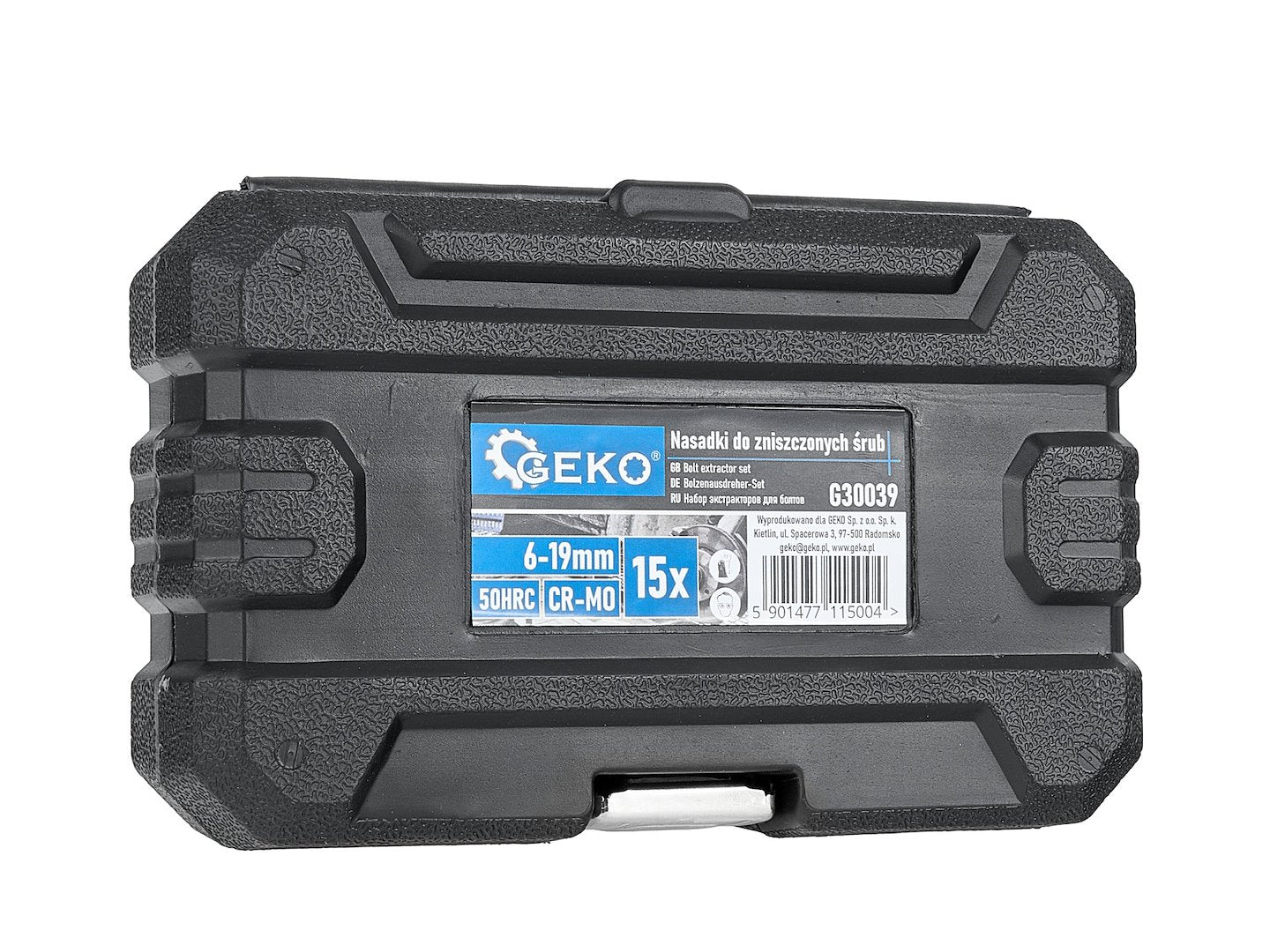 Sada vyťahovákov na opotrebované a poškodené skrutky, 6 - 19mm, 15ks Geko