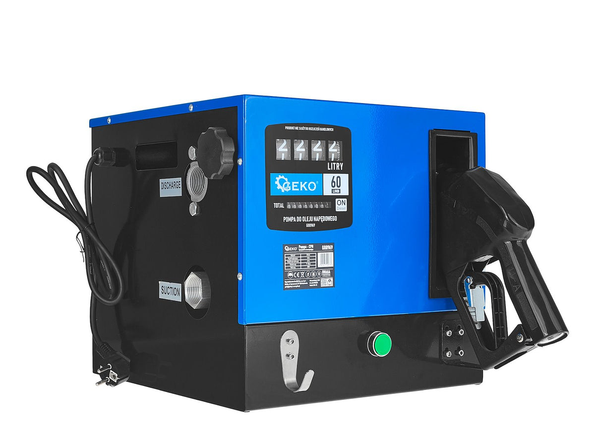 Samonasávacie čerpadlo - pumpa na naftu s prietokomerom a filtrom, 60l/min, 550W Geko