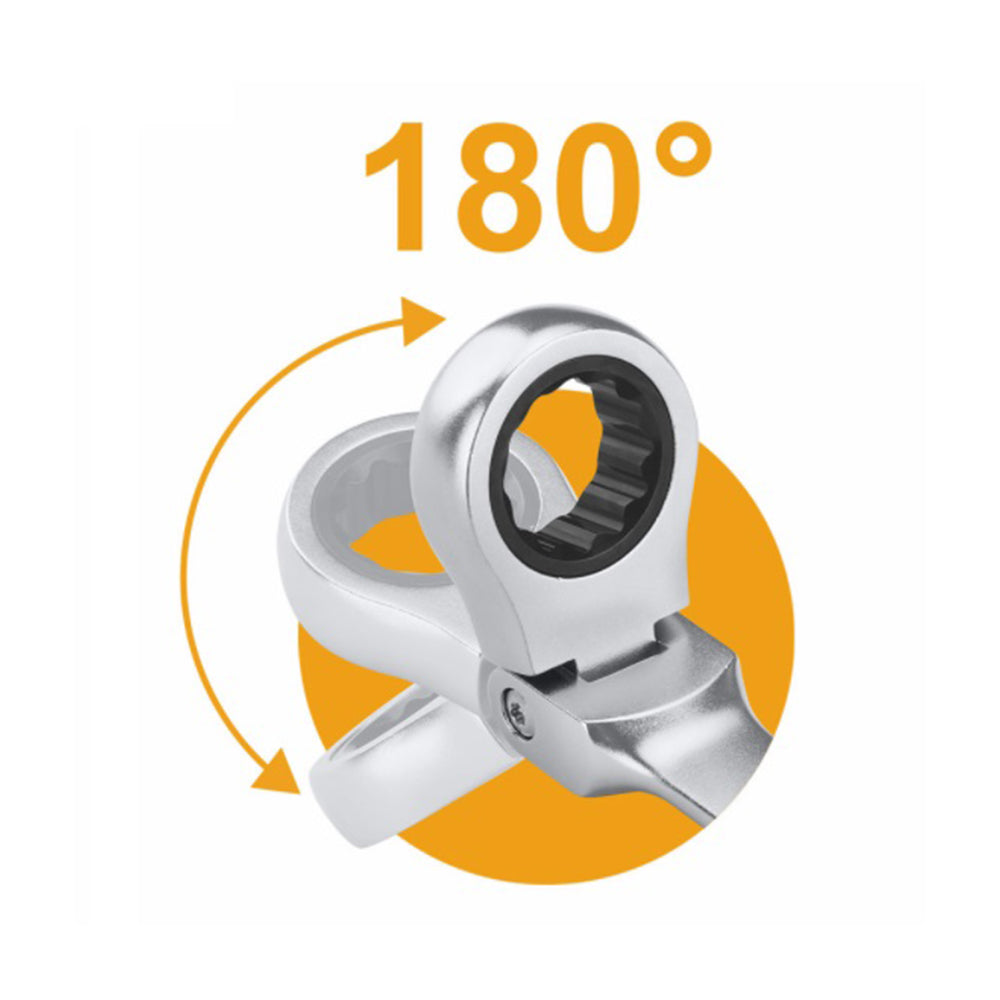 Sada kombinovaných očko-plochých kľúčov s račňou a kĺbom 8ks Ingco