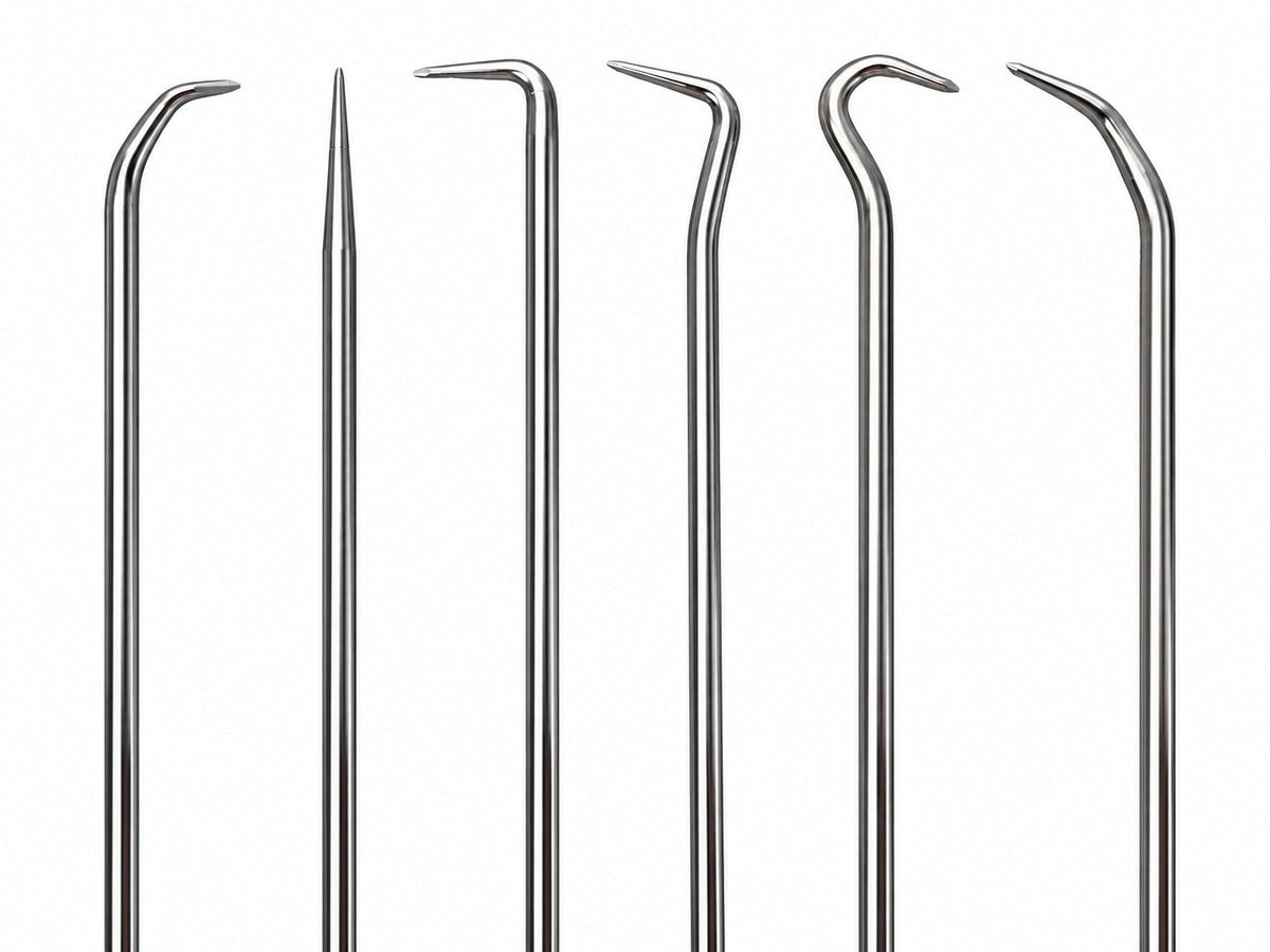 Háčiky na vyberanie tesnenia, dlhé, 6ks Gebo Tools