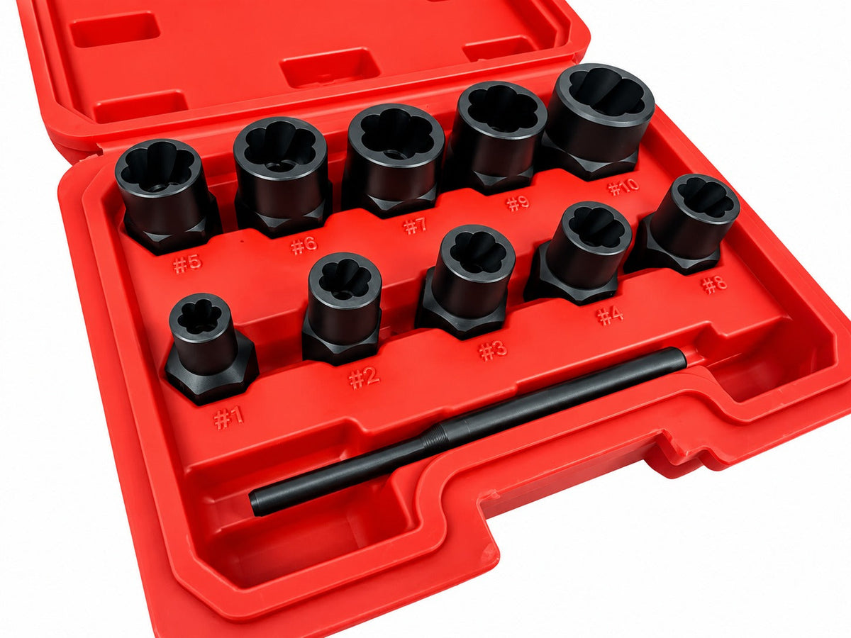 Sada nástrčných hlavíc - kľúčov na opotrebované skrutky 9 - 19mm, 11ks Gebo Tools