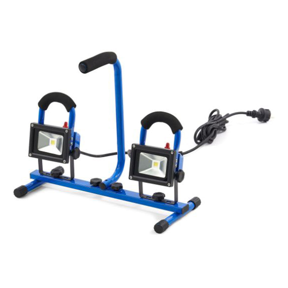 LED lampa - reflektor 2 × 10W, 700lm, 230V, so statívom