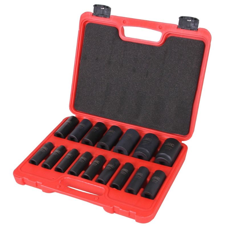 Súprava dlhých rázových nástrčných kľúčov 1/2'', 16ks