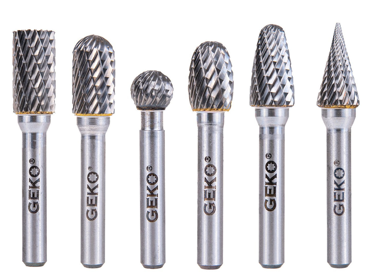 Stopkové frézy na kov 6mm, 6ks, Geko