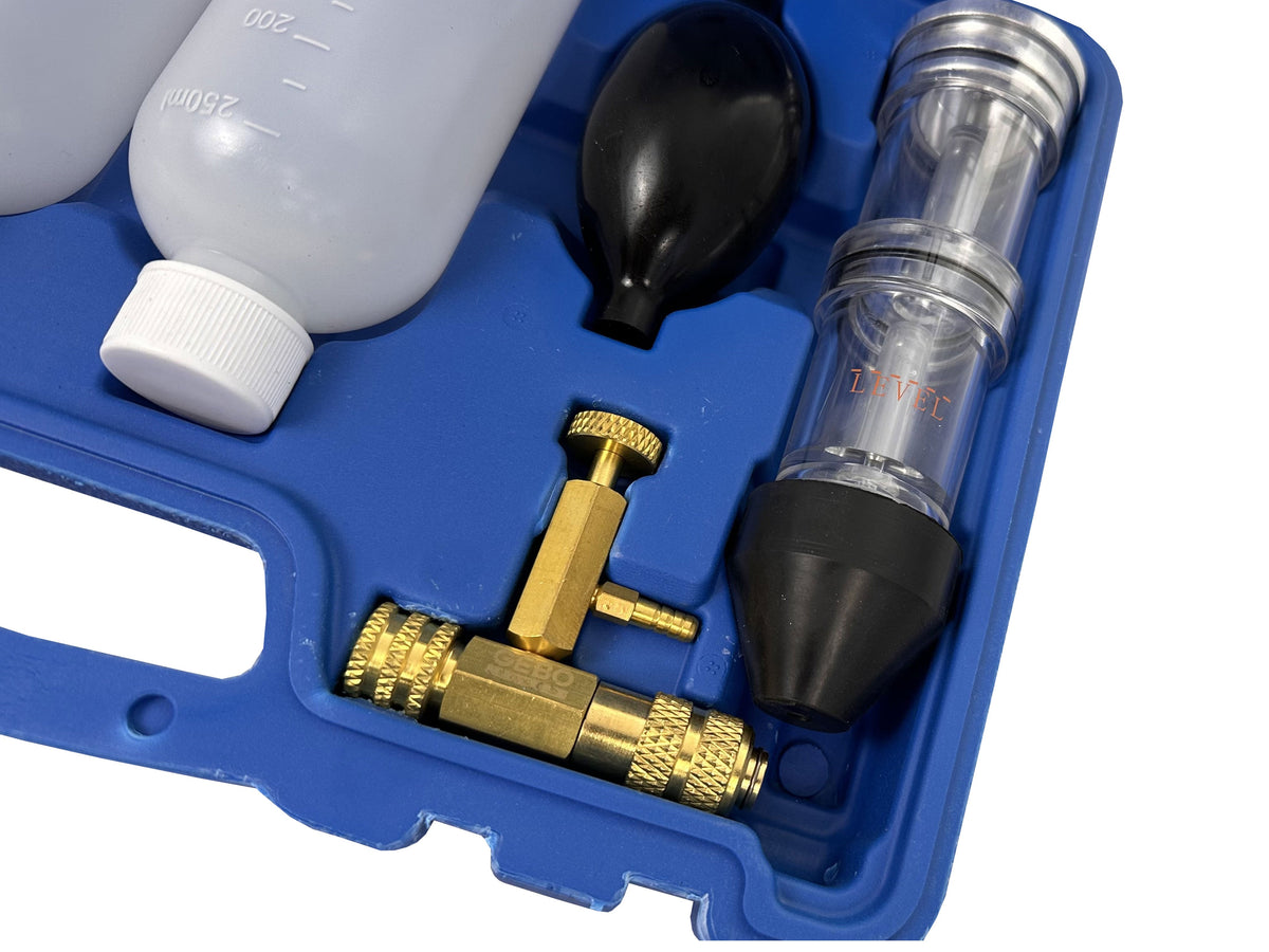 Tester tesnenia hlavy valcov motora - chladiaceho systému, CO2, s adaptérmi, Gebo Tools