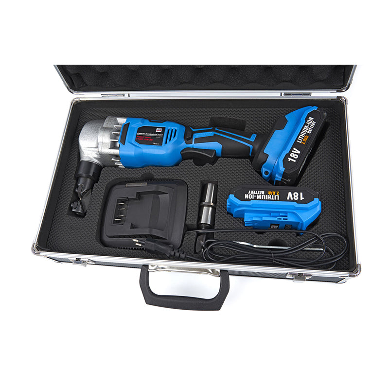 Akumulátorové elektrické nožnice na plech 18V, 2,0Ah