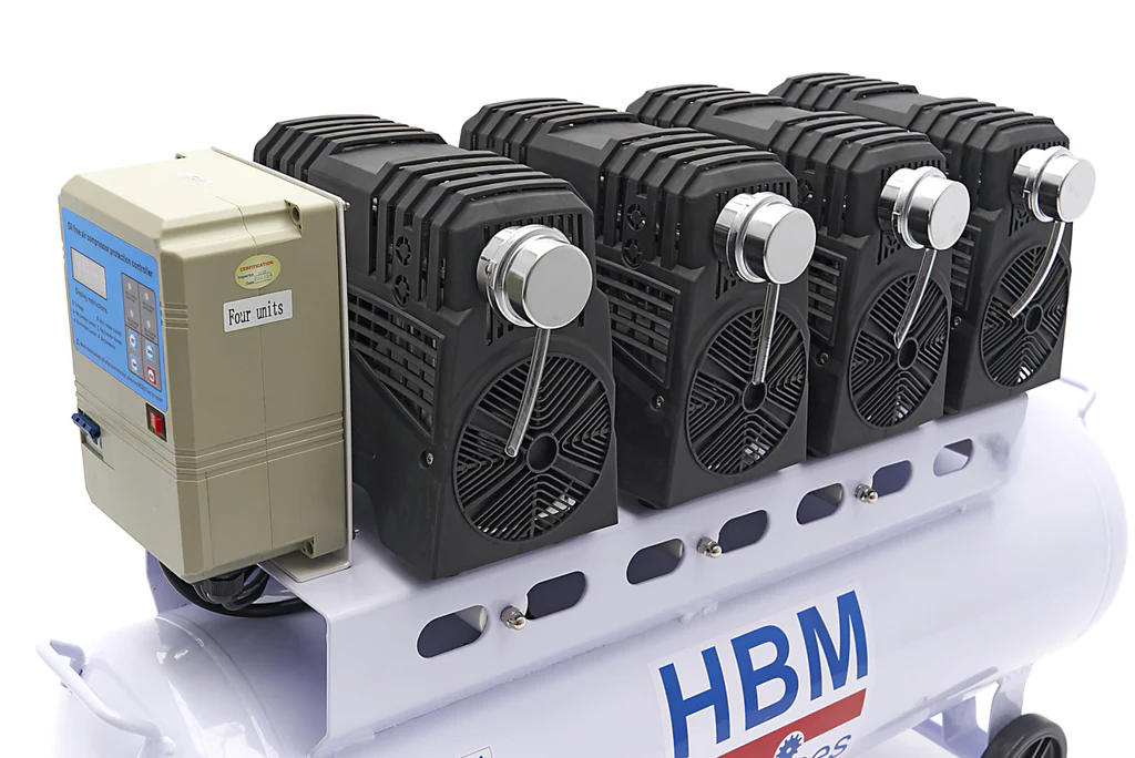 Tichý bezolejový kompresor 120l 10bar HBM Machines Holandsko