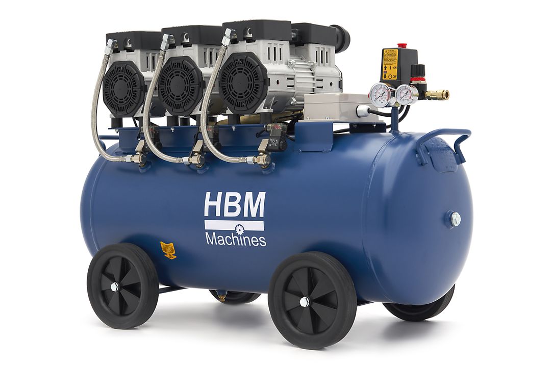 Tichý bezolejový kompresor 90l HBM Machines