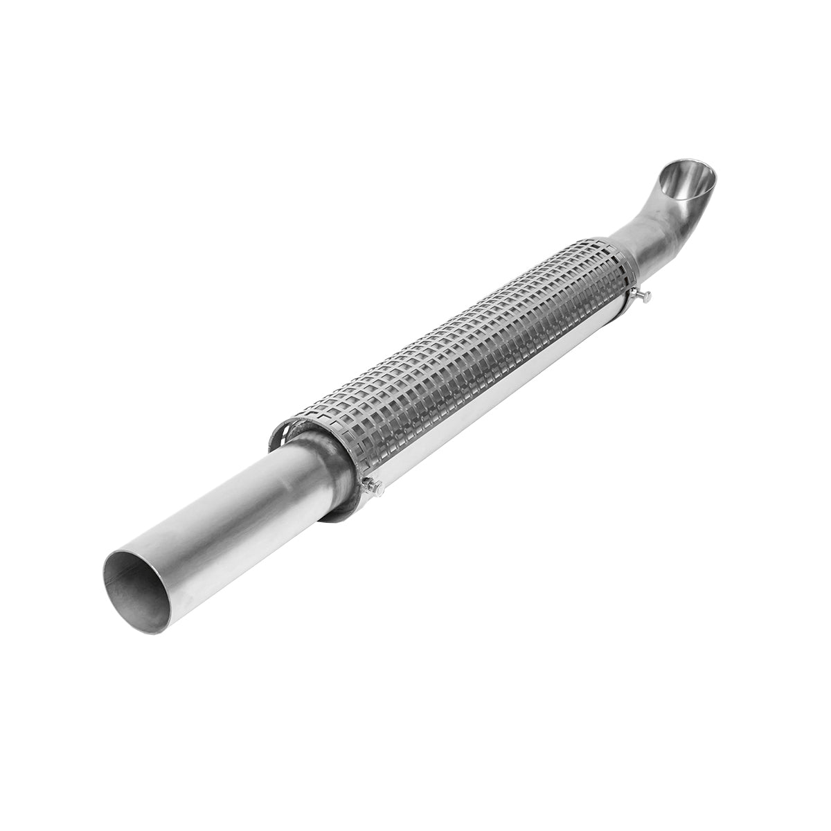 Tlmič výfuku pre lesný traktor, nerezový