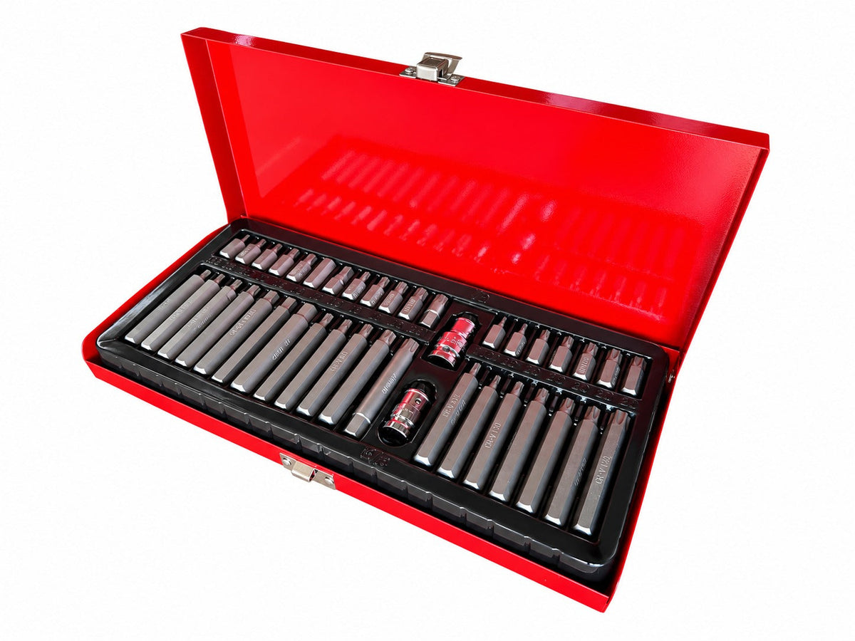 Sada bitov Imbus, Torx, XZN, Hex, Spline, 40ks, v kovovom kufríku, Gebo Tools