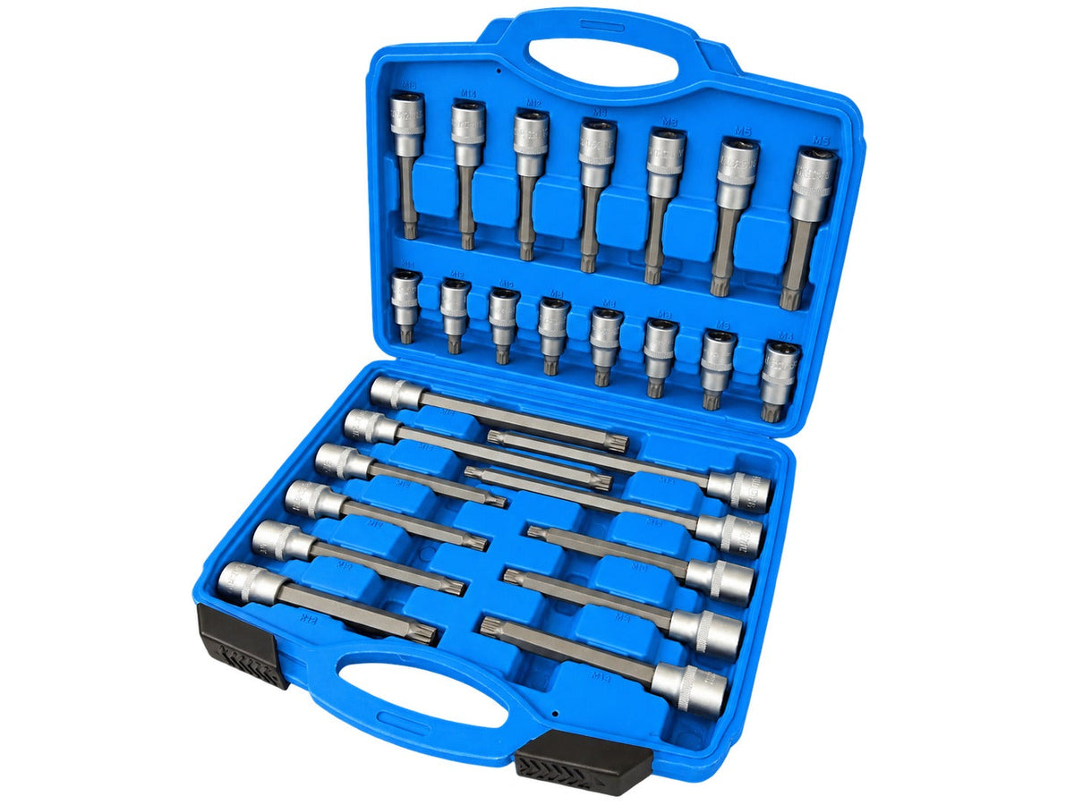 Sada nástrčných kľúčov - hlavíc s bitmi XZN M Spline, 1/2'', 26ks Gebo Tools