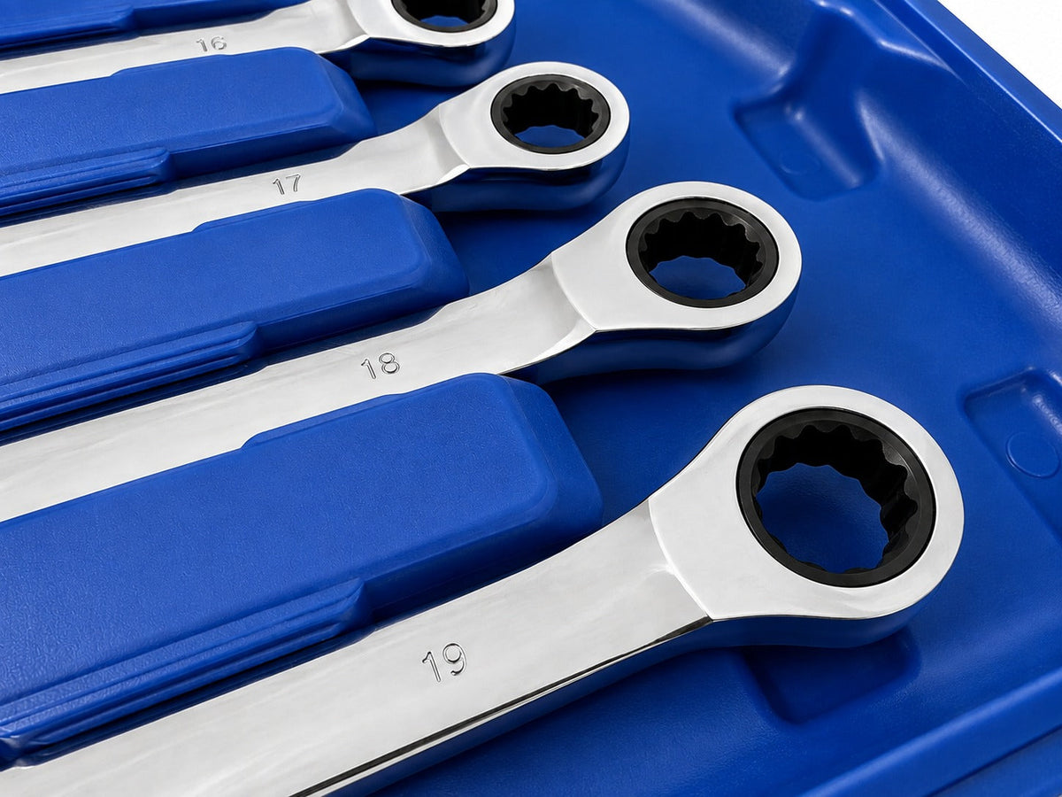 Sada kombinovaných kľúčov s račňou 8 - 19mm 12ks Gebo Tools