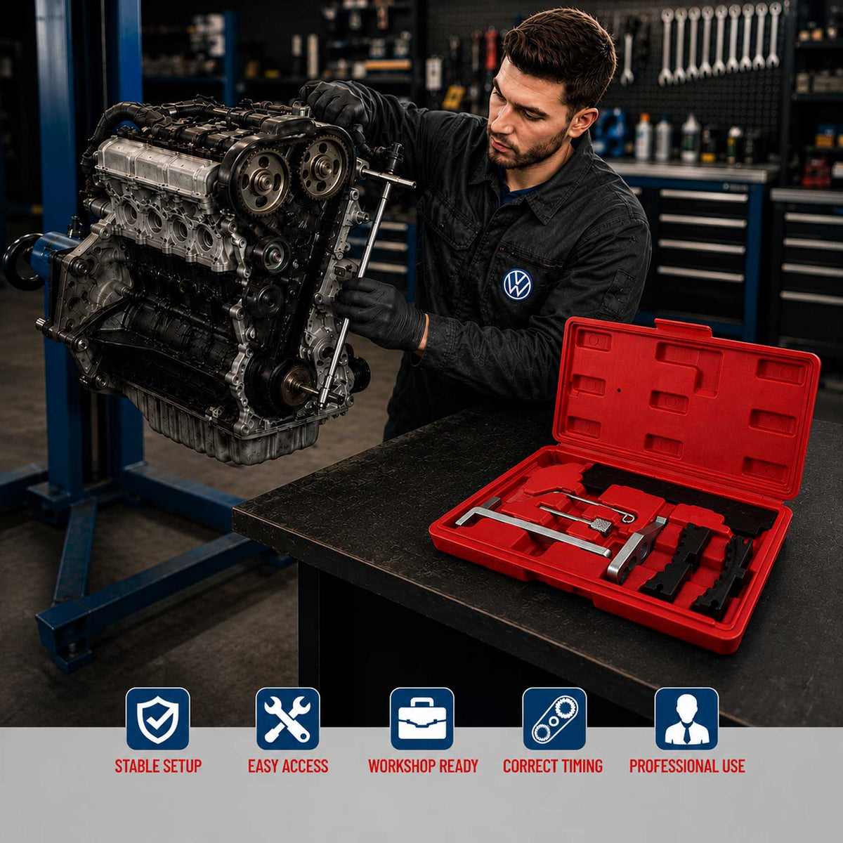 Aretačná sada rozvodov Opel 1.6 1.8 16V Gebo Tools
