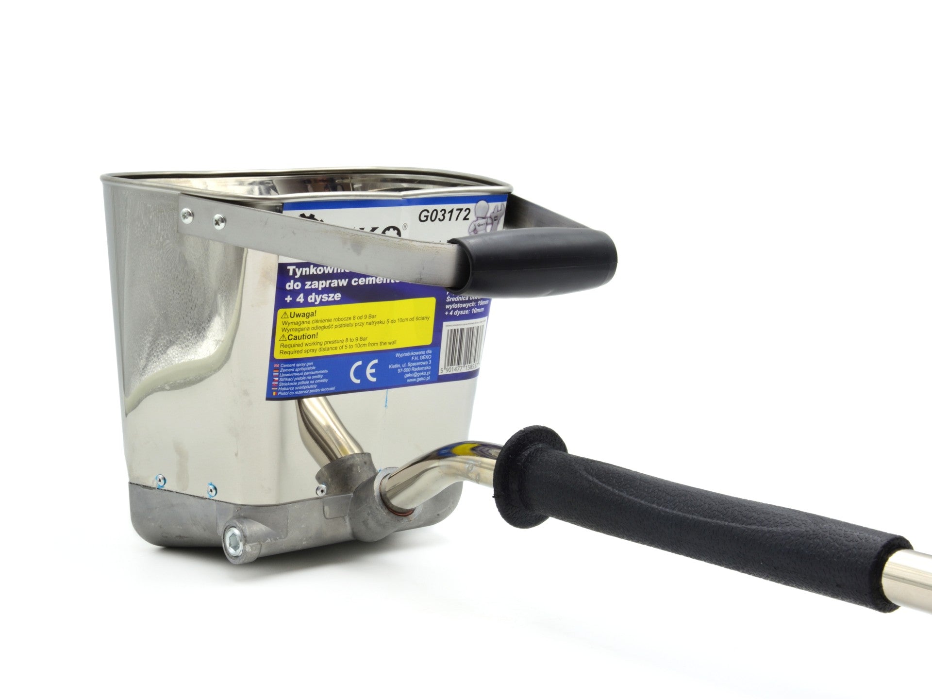 Pneumatická omietačka z nehrdzavejúcej ocele so 4 tryskami