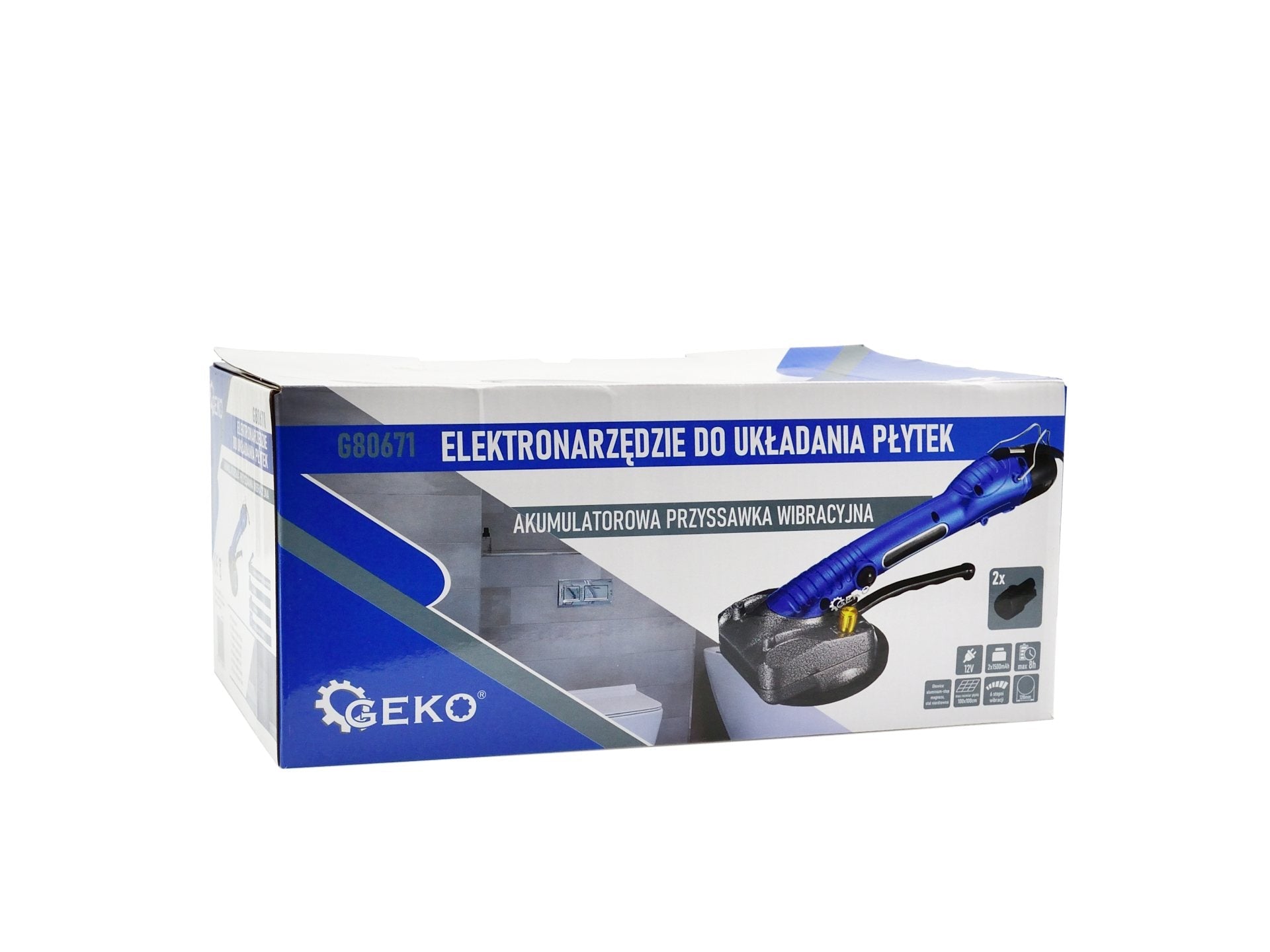 Vibračná prísavka na obklady a dlažbu na nivelovanie, s akumulátorom, 12V, 1500mAh