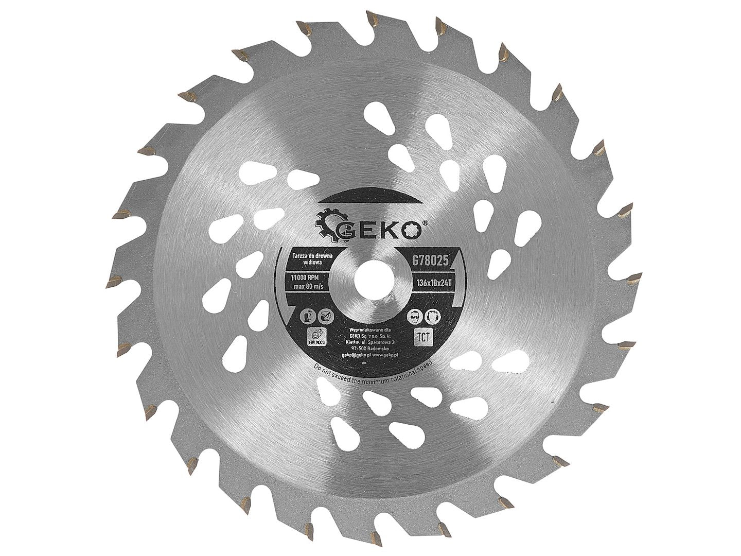 Vidiový pílový kotúč na drevo 136mm x 10mm x 24T