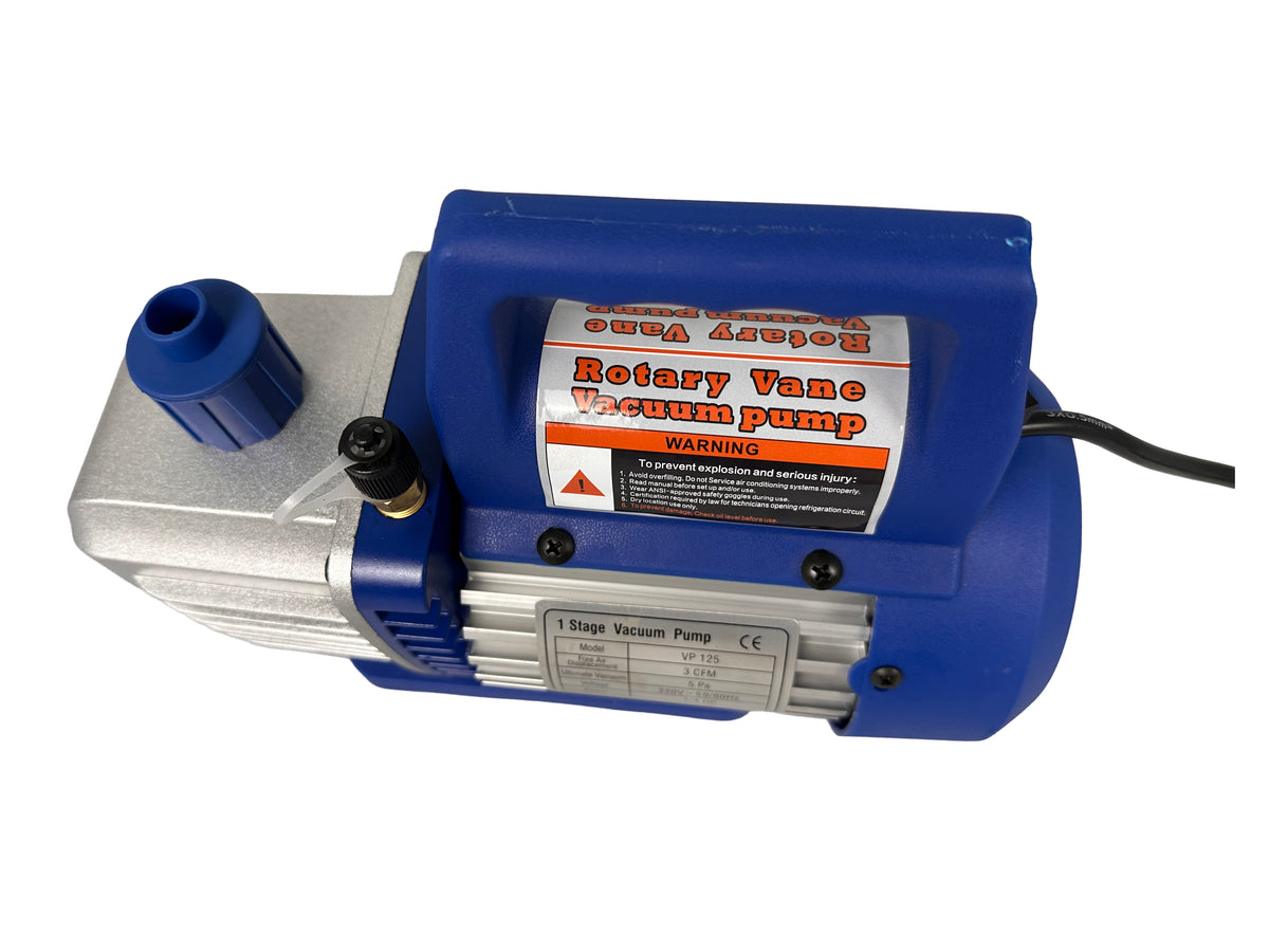 Vákuová pumpa pre klimatizáciu, jednostupňová, s manometrom, s 2 portmi, 60l/min, Gebo Tools