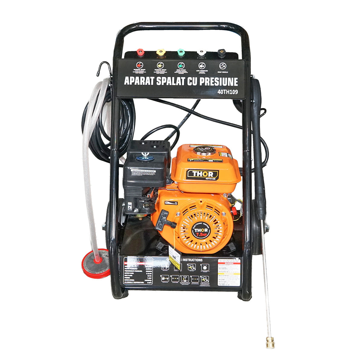 Vysokotlakový čistič 6,5HP 20MPa s hadicou a tryskou Thor