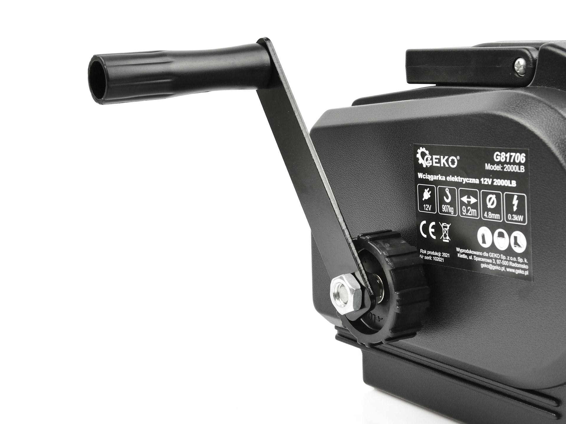 Prenosný elektrický naviják 12V, 2000lb / 907kg