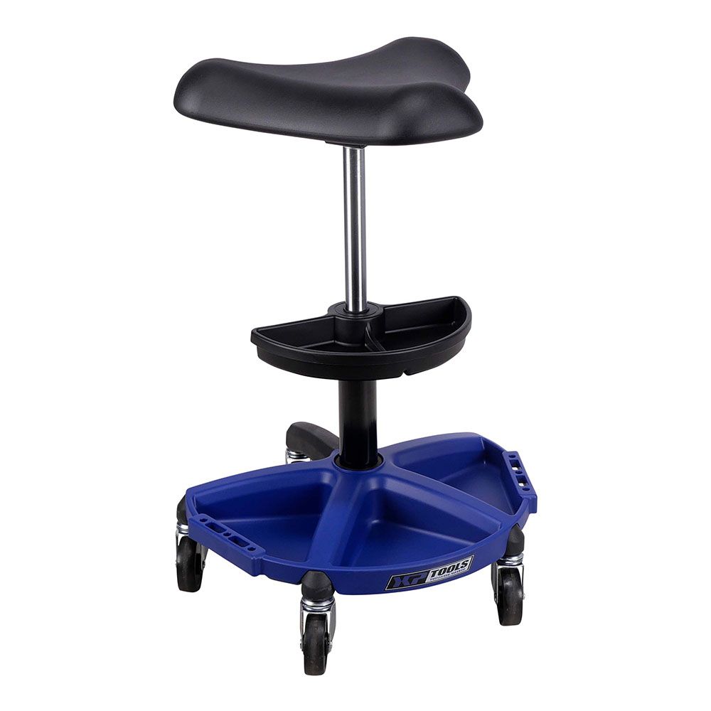 Pracovná - dielenska stolička výškovo nastaviteľná s držiakom na náradie