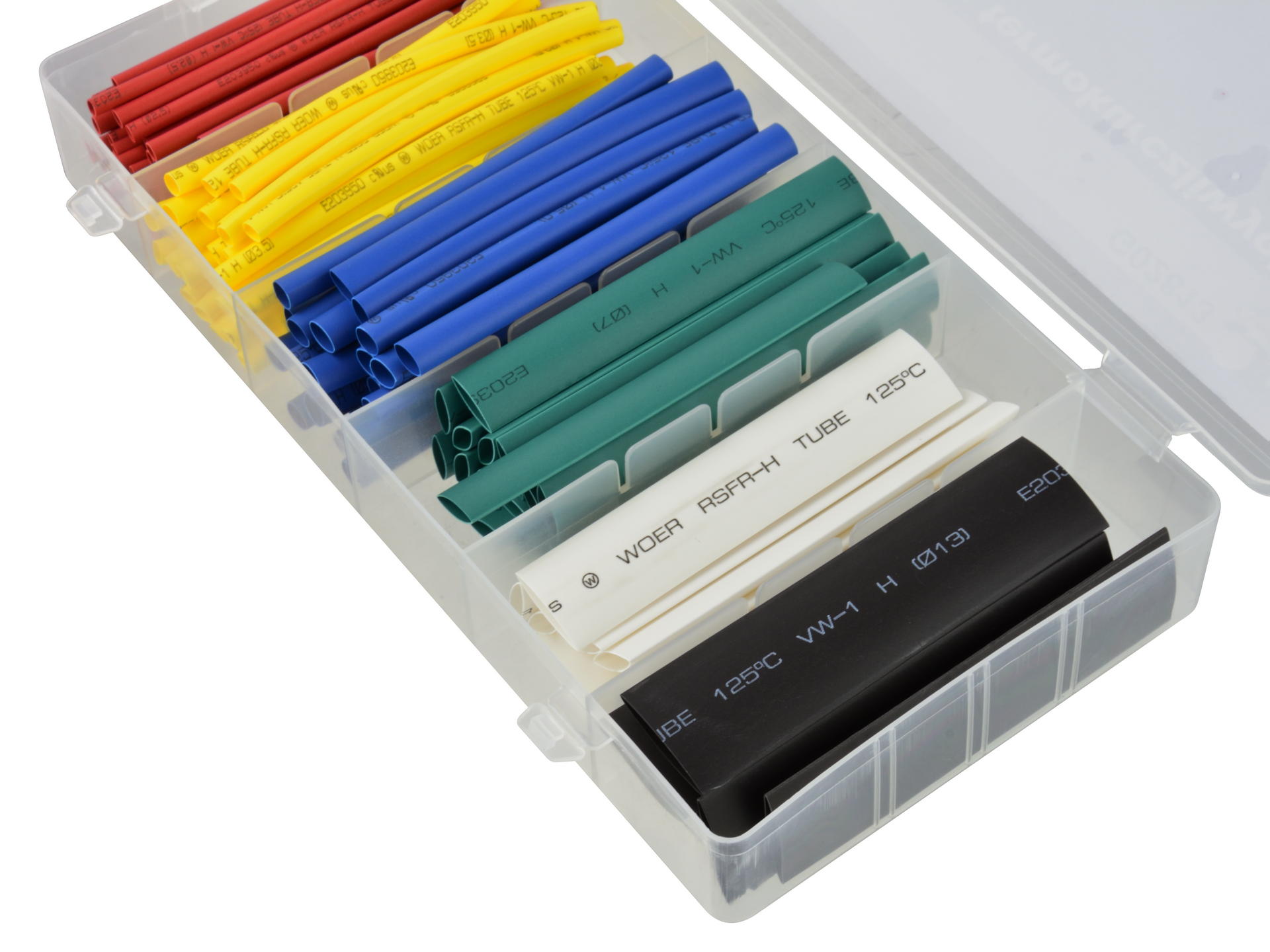 Sada teplom zmrštiteľných trubičiek 128 kusov