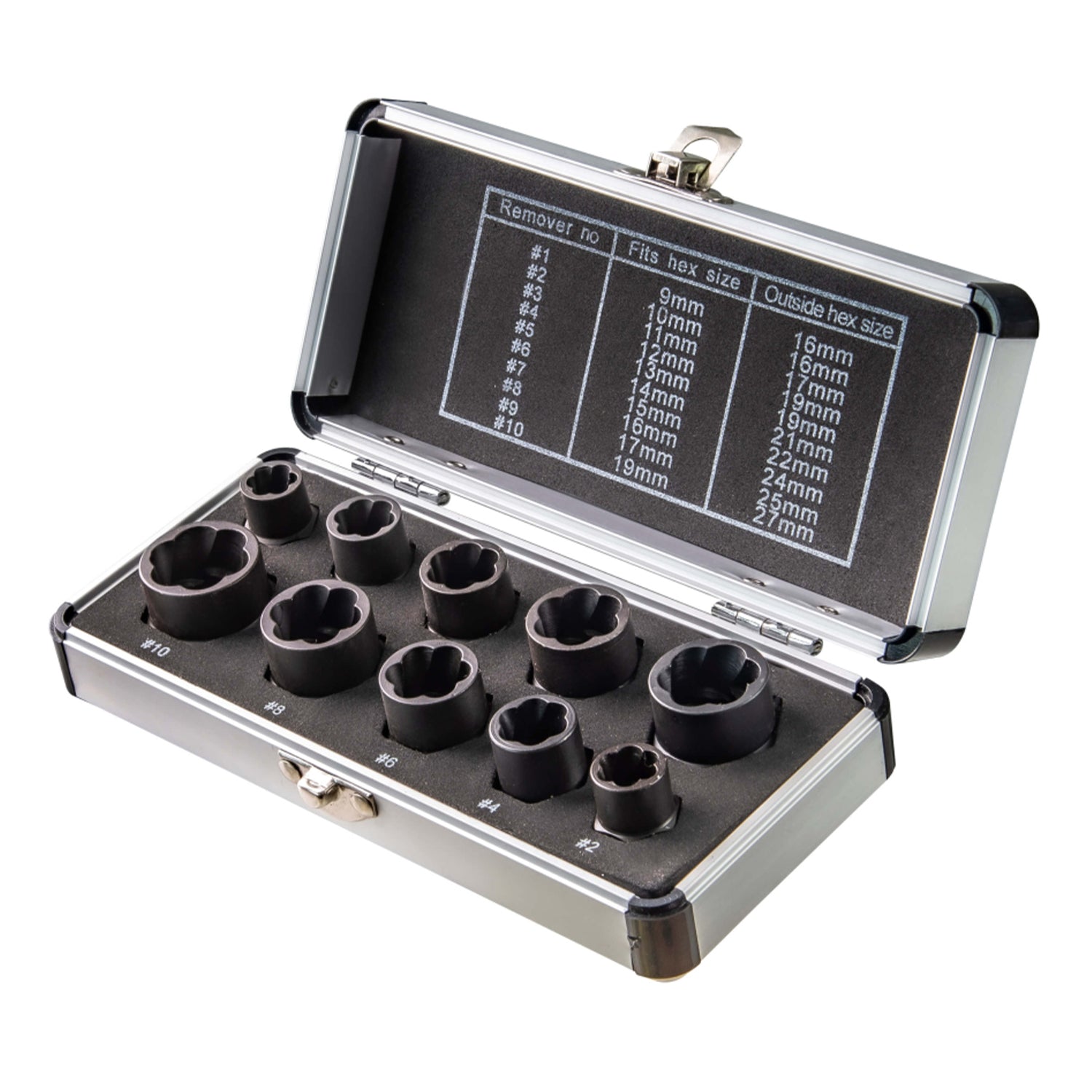 Sada 10 nástrčiek na odstraňovanie opotrebovaných skrutiek 3/8, 9–19 mm topmaster