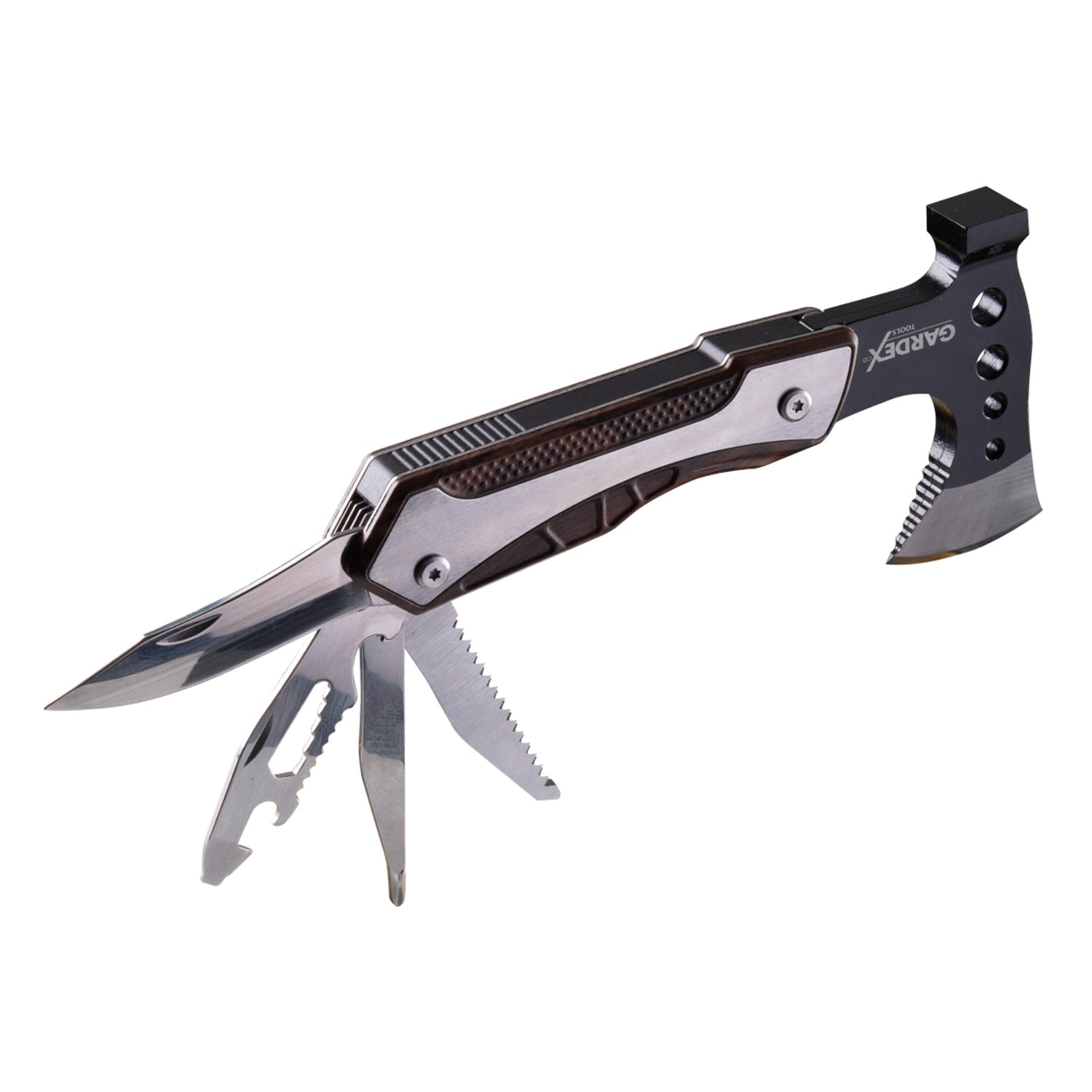 Multifunkčné náradie - sekera, vreckový nôž na kemping Axe GX Gardex