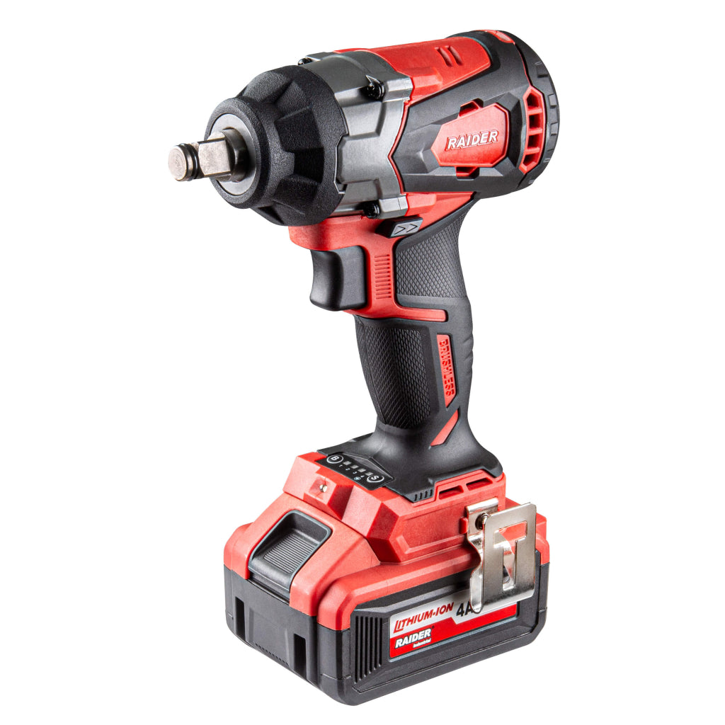 Akumulátorový rázový uťahovák 1/2'', 480Nm, 20V, 4Ah Raider