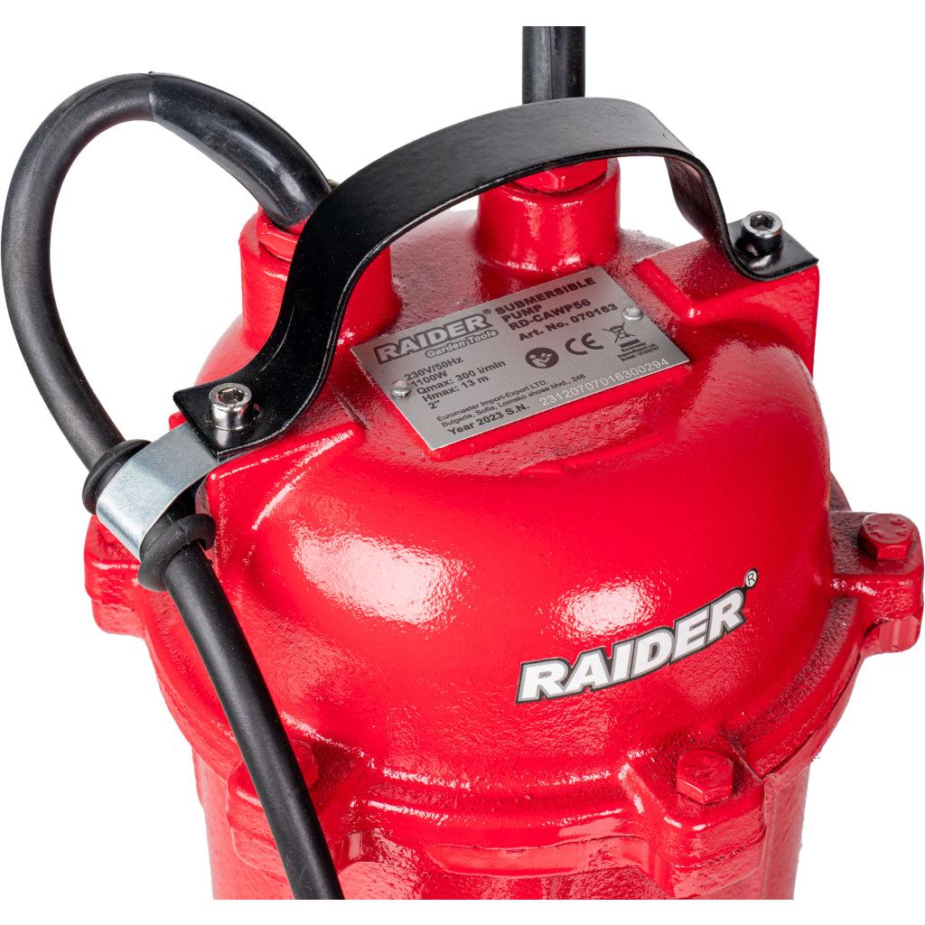 Ponorné kalové čerpadlo s drvičom, 1100W, 1", 300l/min, 13m Raider RD-CAWP56