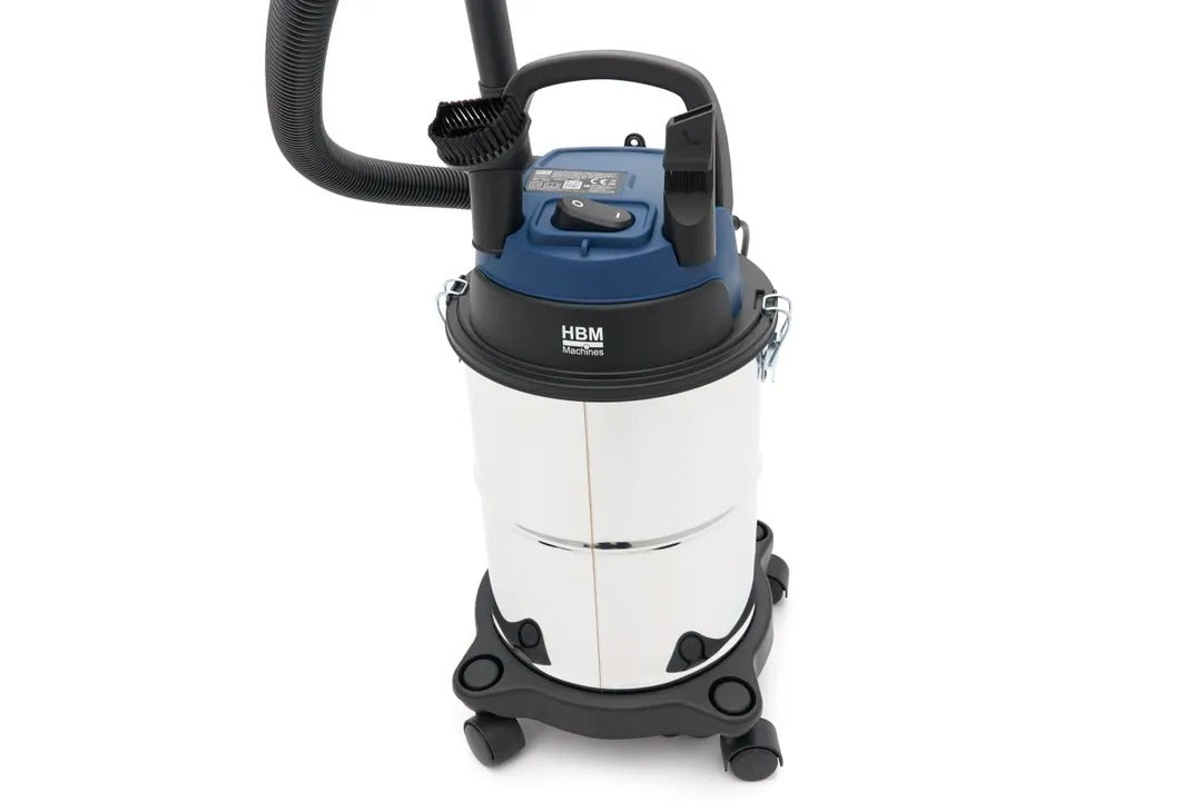 Profesionálny vysávač na suhé a mokré vysávanie, 1000W, 15l, kompaktný a tichý HBM
