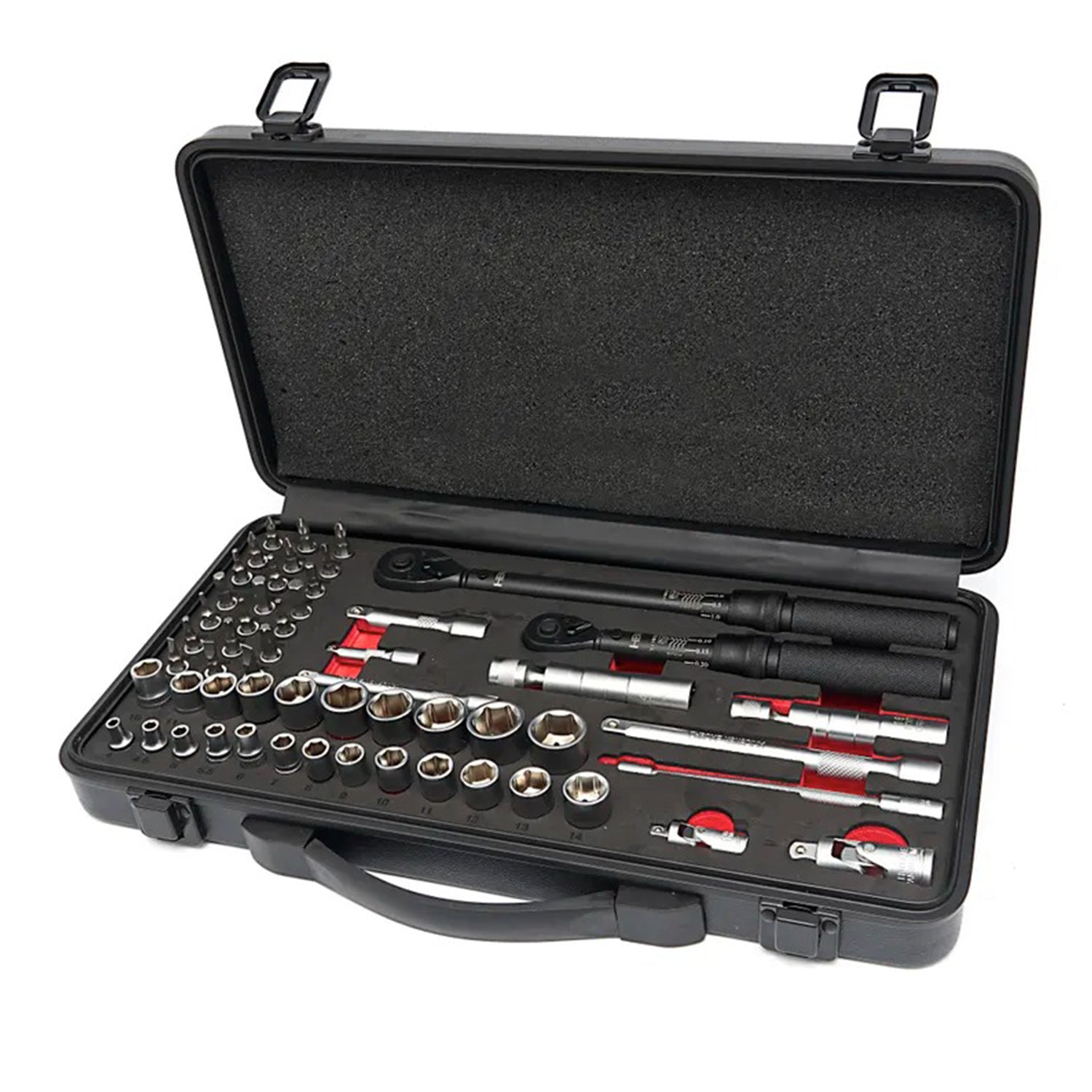 Sada presných momentových kľúčov 1/4'' a 3/8'' 1-5 nm, 10-60 nm 55 kusov hbm